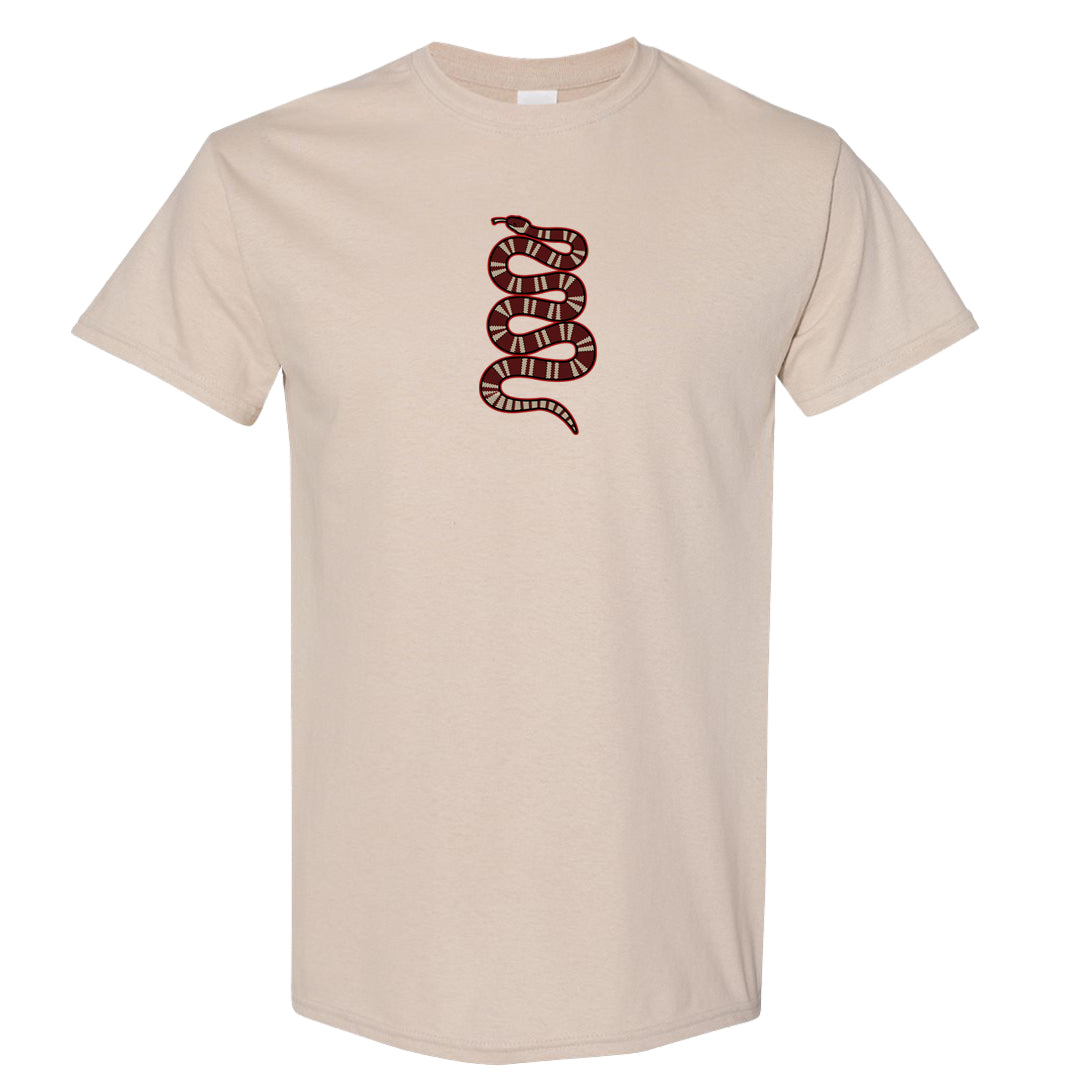 Tiki Leaf Mid 1s T Shirt | Coiled Snake, Sand