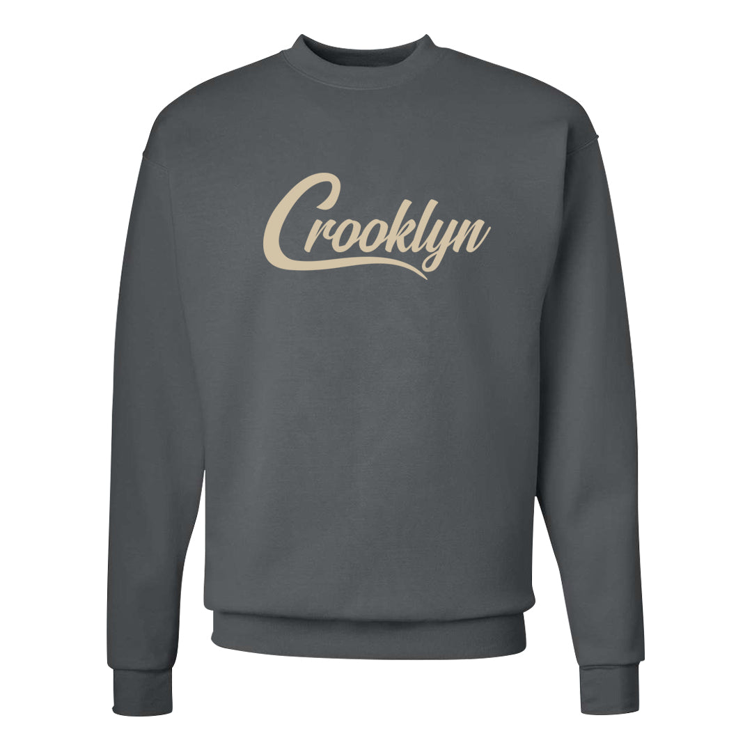 Tiki Leaf Mid 1s Crewneck Sweatshirt | Crooklyn, Smoke Grey