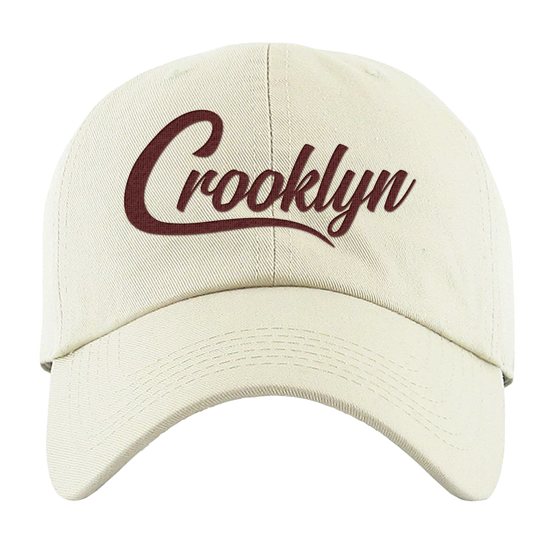 Tiki Leaf Mid 1s Dad Hat | Crooklyn, White