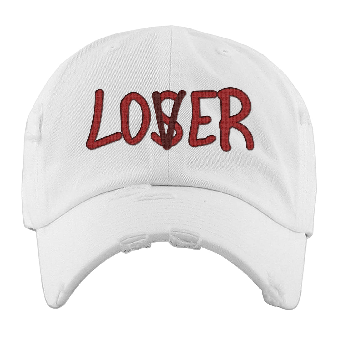 Tiki Leaf Mid 1s Distressed Dad Hat | Lover, White