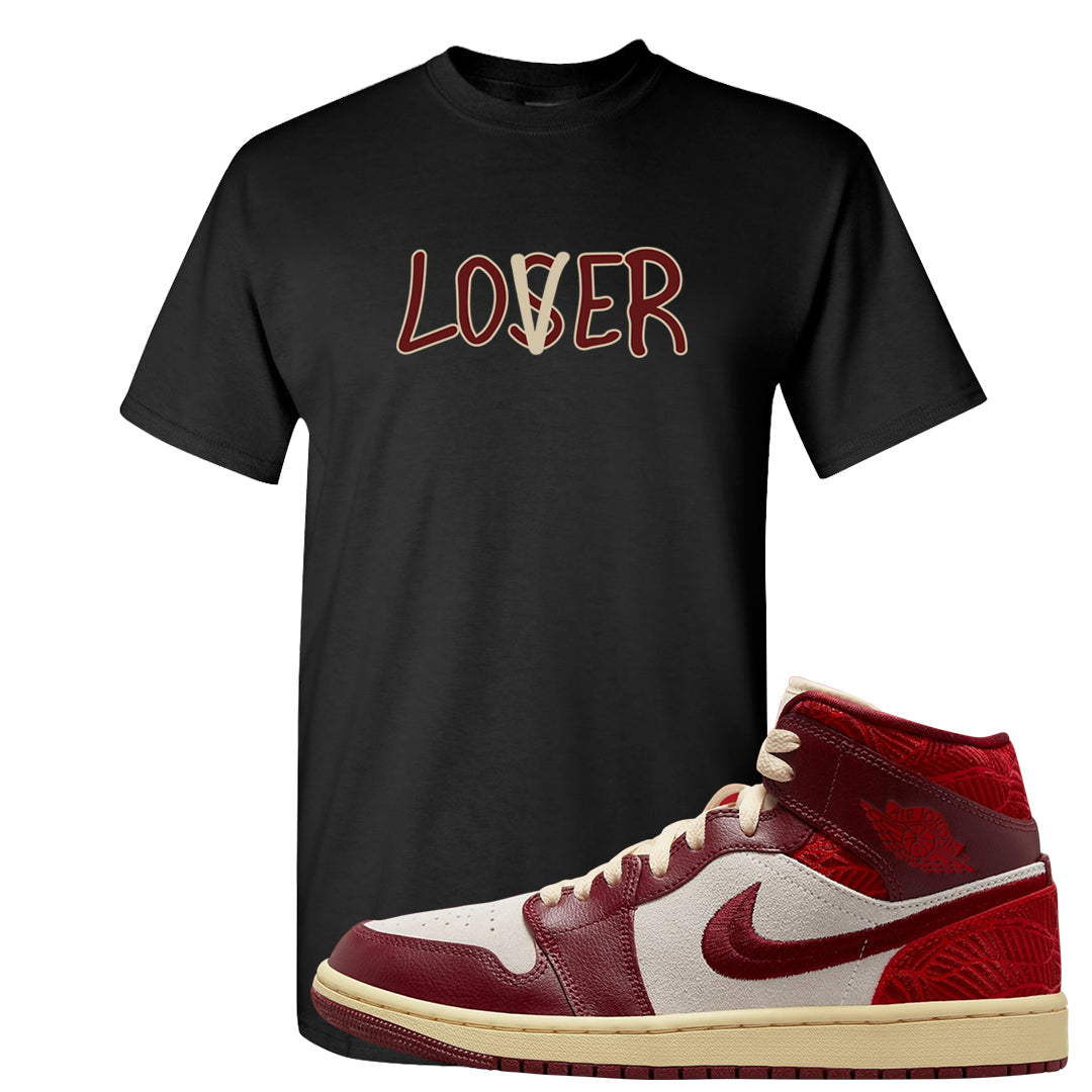 Tiki Leaf Mid 1s T Shirt | Lover, Black
