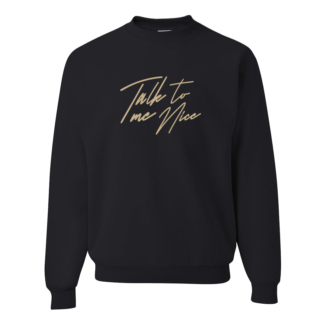 Tiki Leaf Mid 1s Crewneck Sweatshirt | Talk To Me Nice, Black