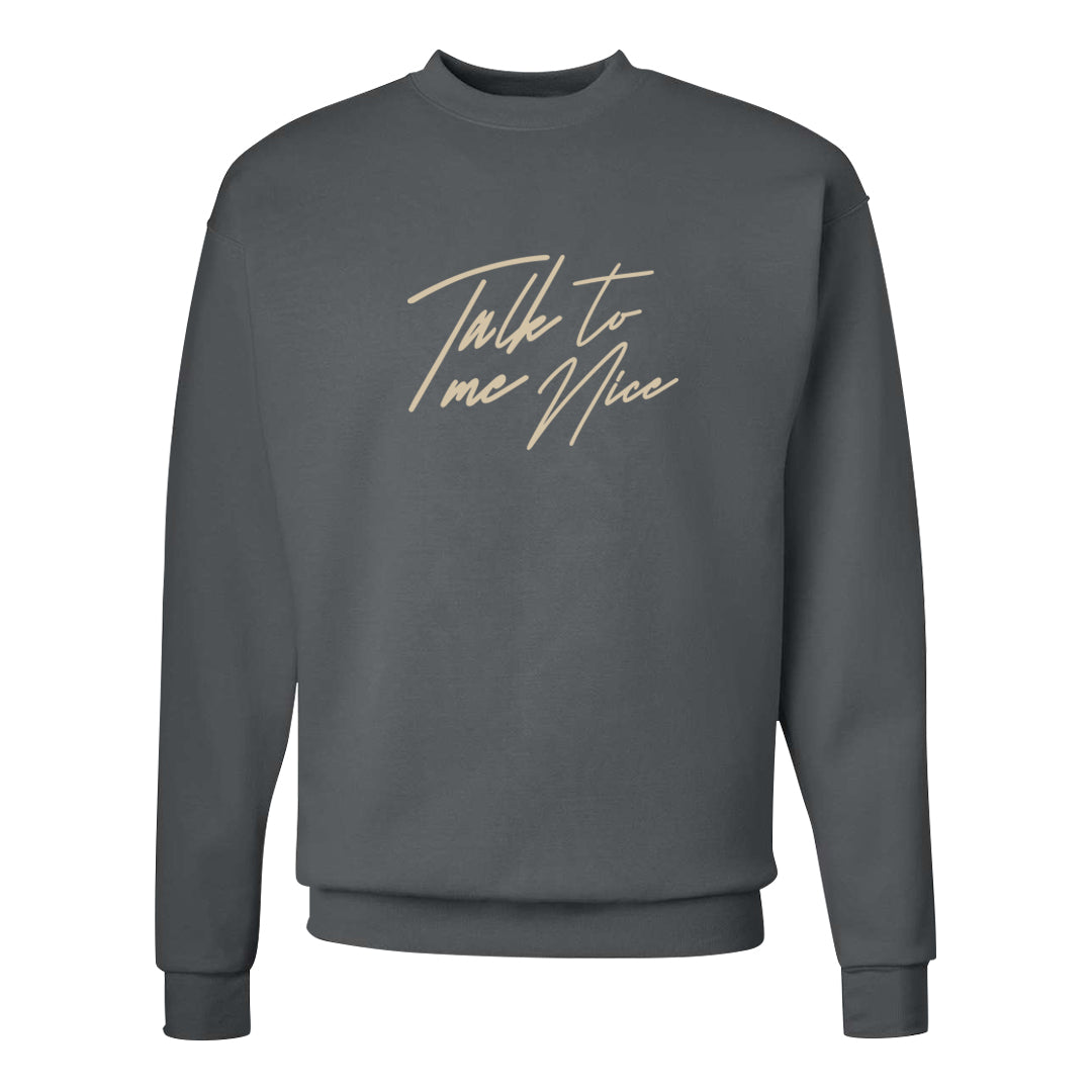 Tiki Leaf Mid 1s Crewneck Sweatshirt | Talk To Me Nice, Smoke Grey
