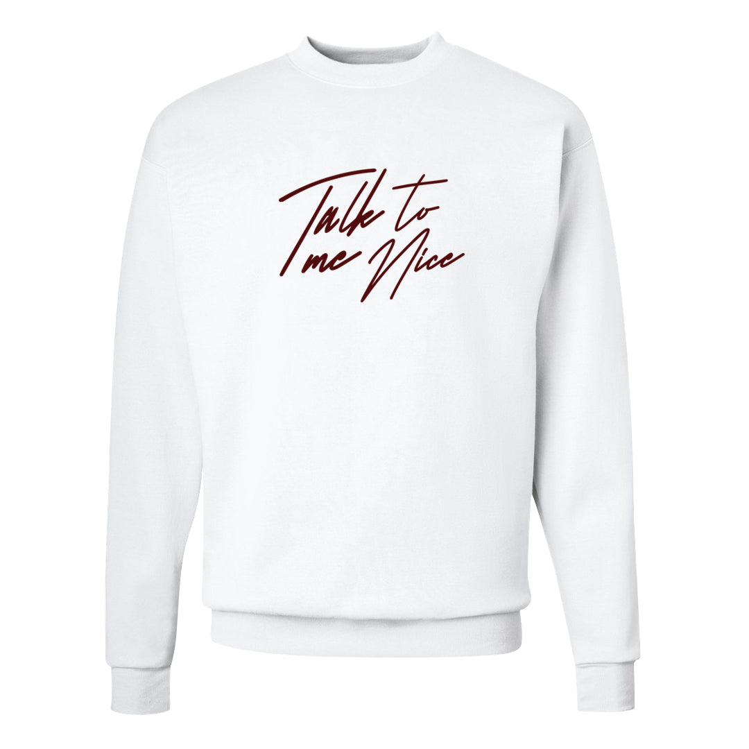 Tiki Leaf Mid 1s Crewneck Sweatshirt | Talk To Me Nice, White