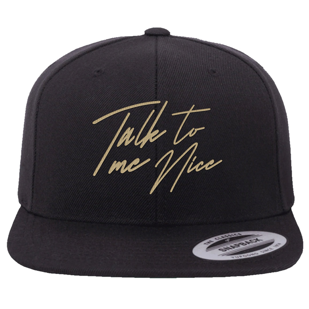 Tiki Leaf Mid 1s Snapback Hat | Talk To Me Nice, Black