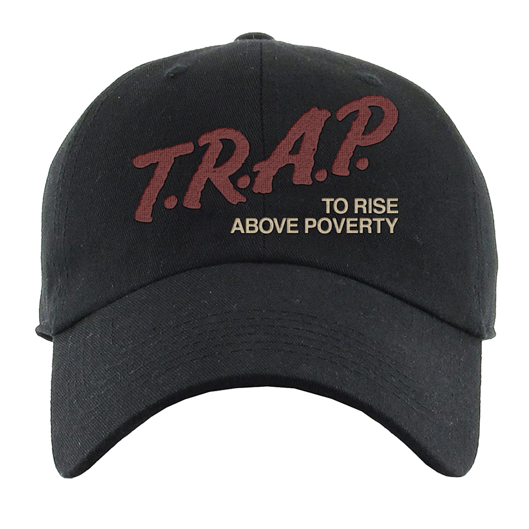 Tiki Leaf Mid 1s Dad Hat | Trap To Rise Above Poverty, Black