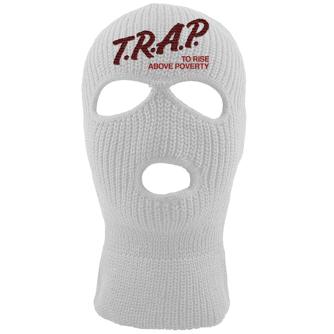 Tiki Leaf Mid 1s Ski Mask | Trap To Rise Above Poverty, White