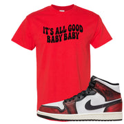Wear Away Mid 1s T Shirt | All Good Baby, Red