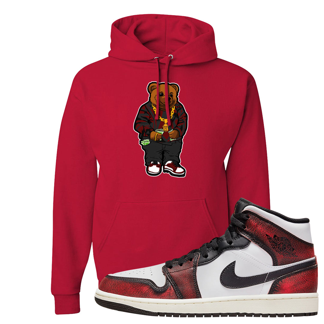 Wear Away Mid 1s Hoodie | Sweater Bear, Red