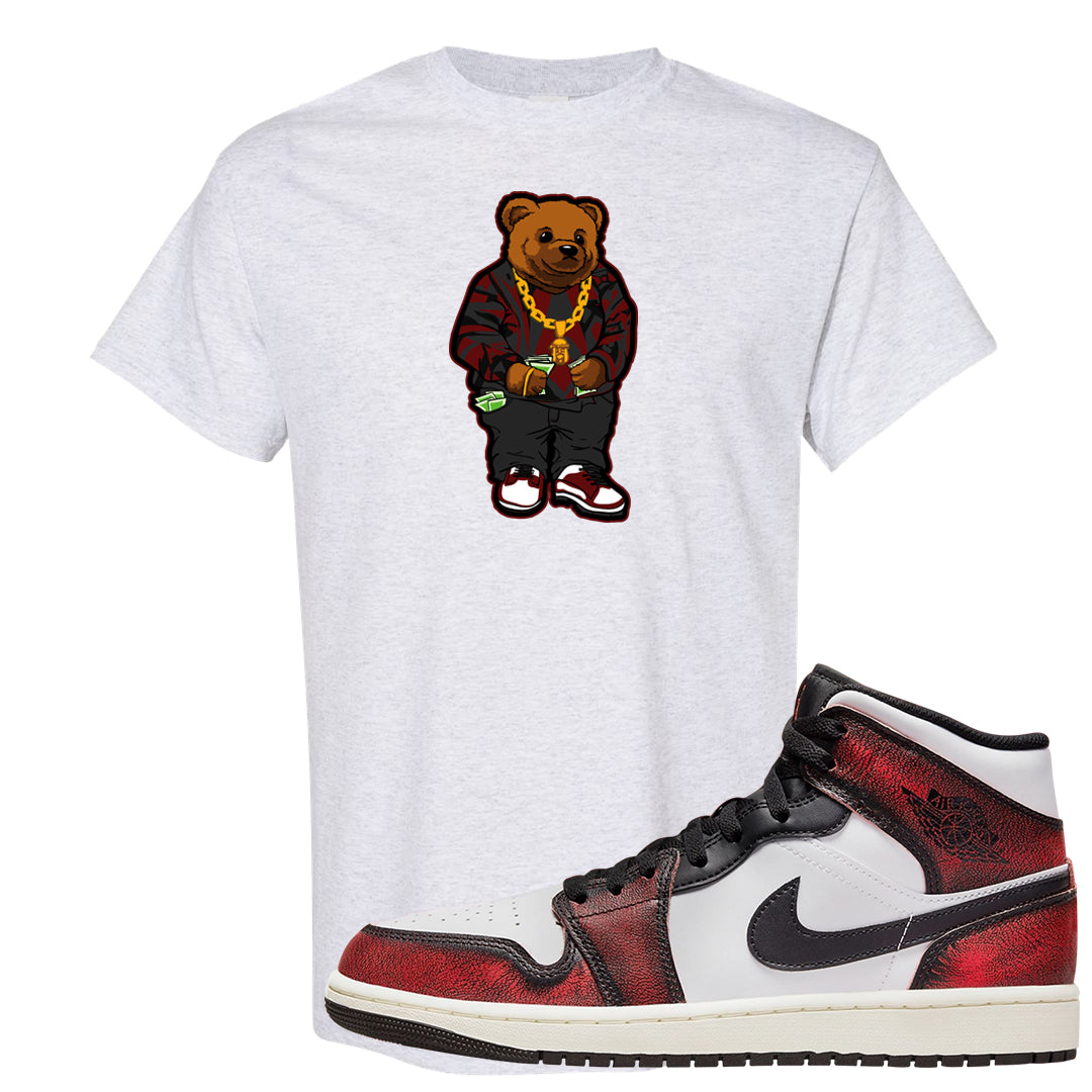 Wear Away Mid 1s T Shirt | Sweater Bear, Ash
