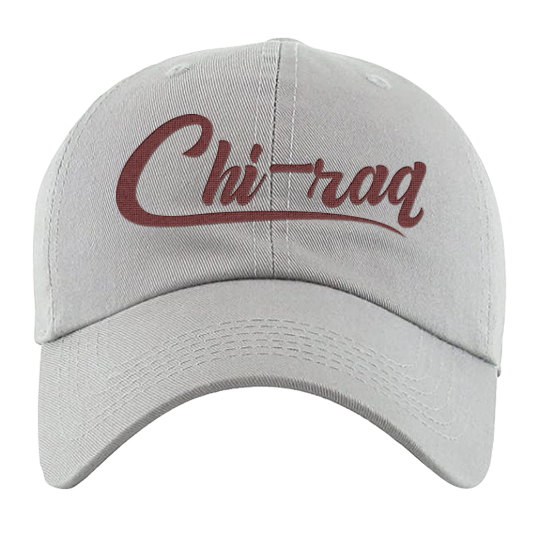 Wear Away Mid 1s Dad Hat | Chiraq, Light Gray