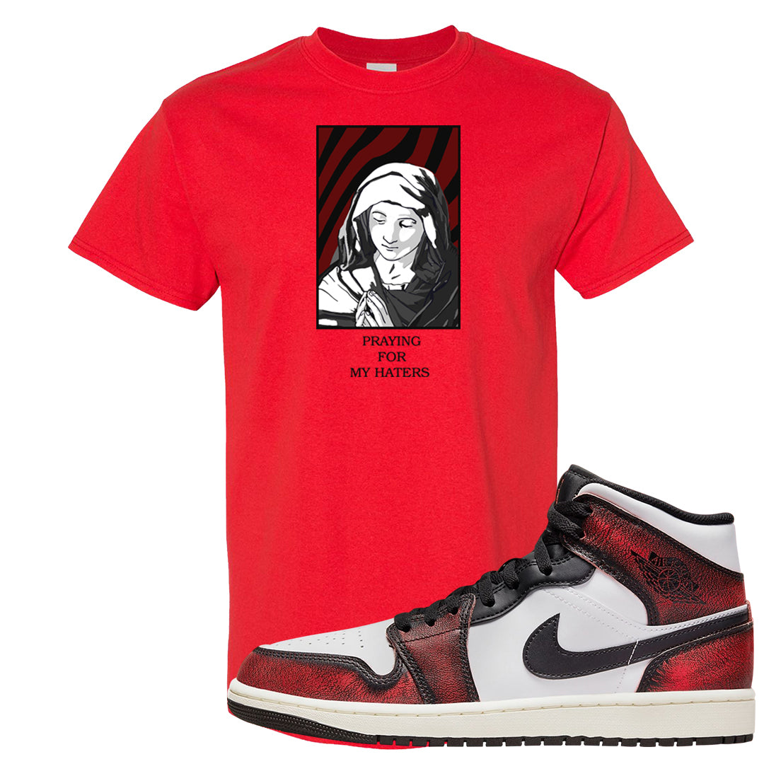 Wear Away Mid 1s T Shirt | God Told Me, Red