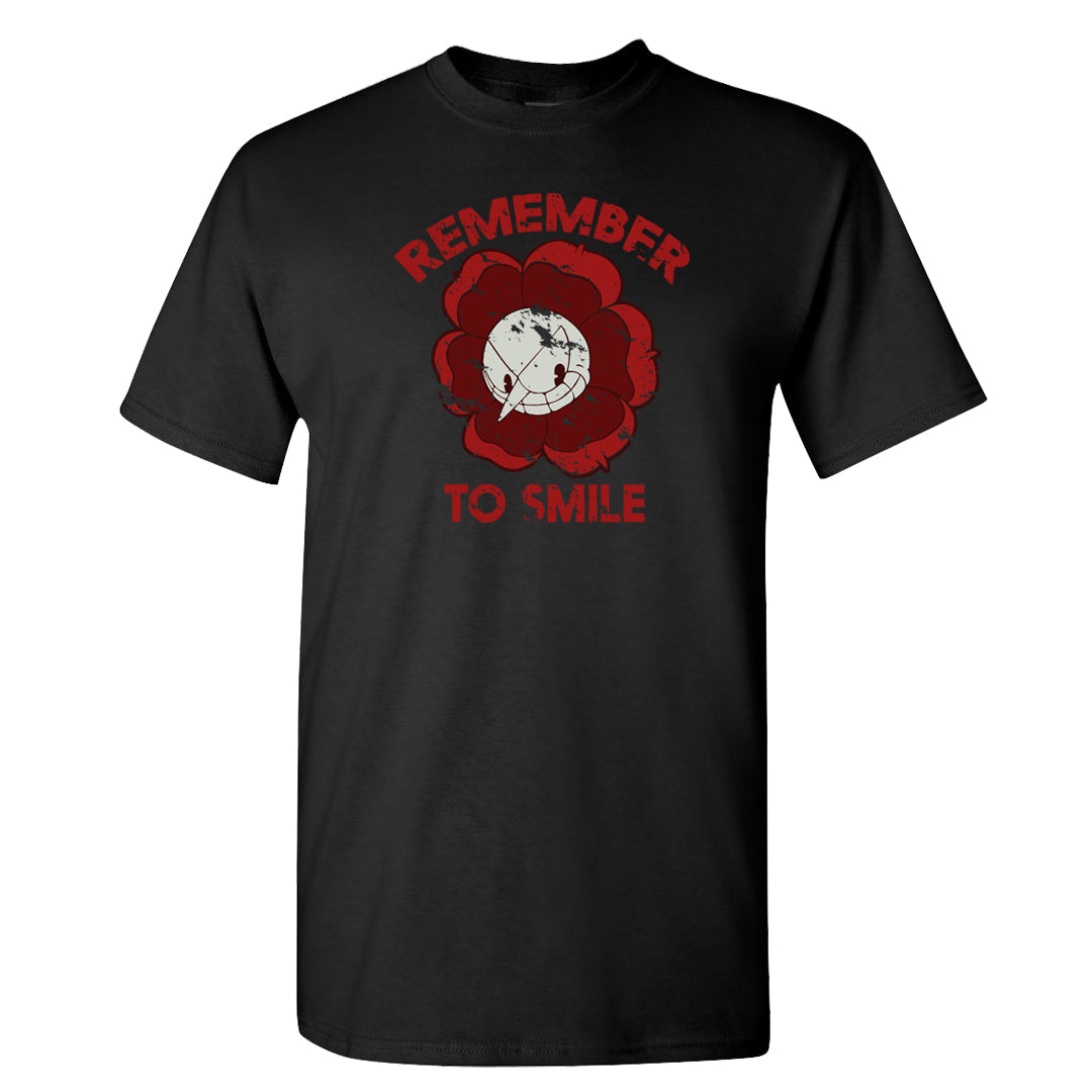 Wear Away Mid 1s T Shirt | Remember To Smile, Black