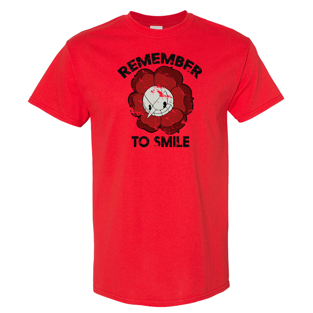 Wear Away Mid 1s T Shirt | Remember To Smile, Red