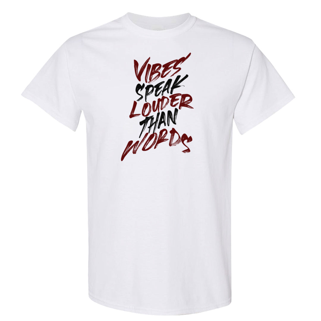 Wear Away Mid 1s T Shirt | Vibes Speak Louder Than Words, White