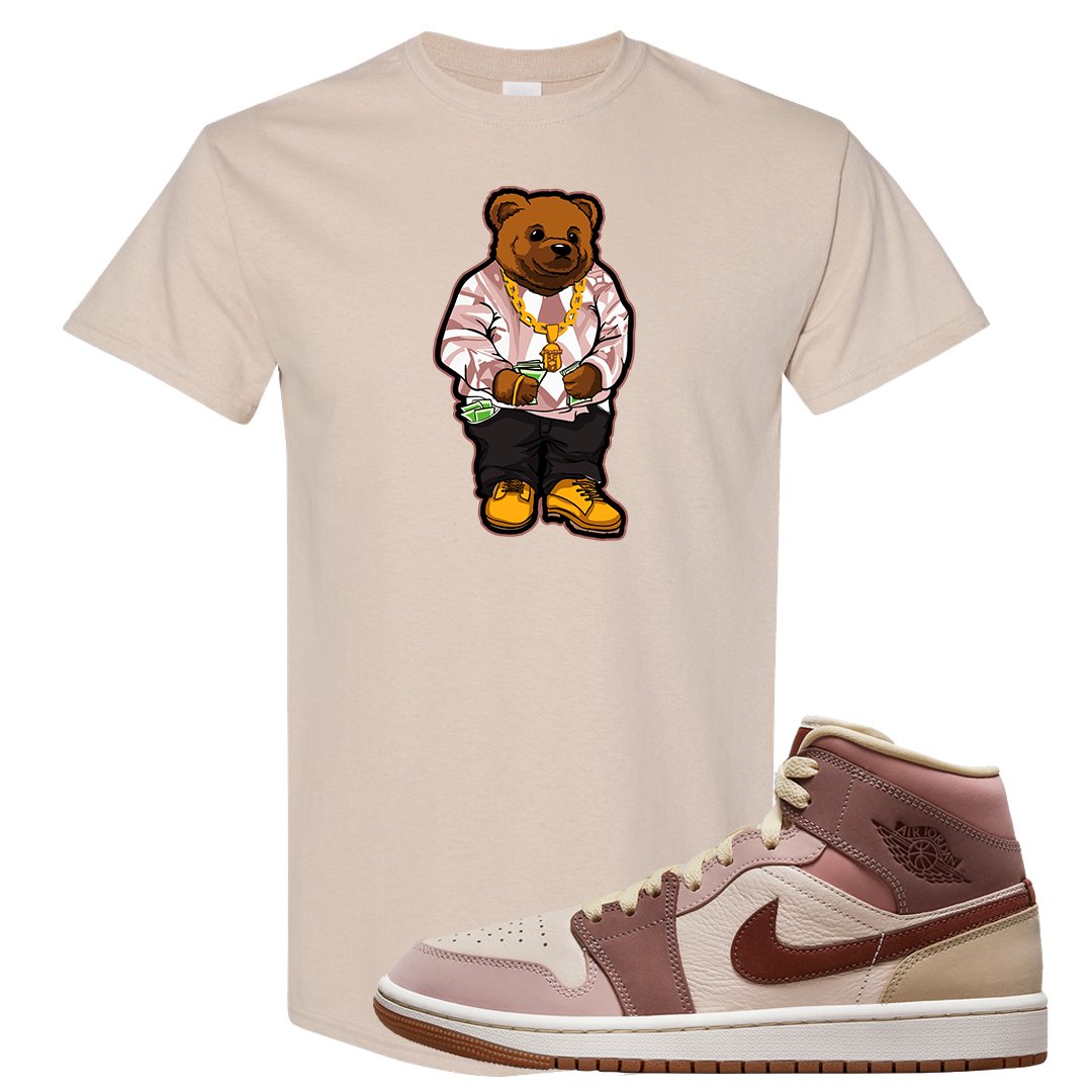 Pink Sand Mauve Mid 1s T Shirt | Sweater Bear, Sand