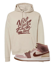 Pink Sand Mauve Mid 1s Hoodie | Nice Guys Finish Last, Sand