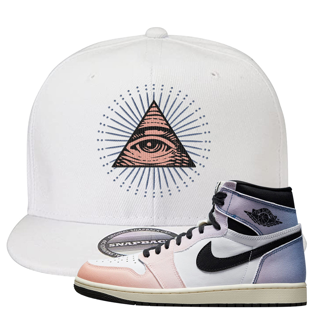 Skyline 1s Snapback Hat | All Seeing Eye, White