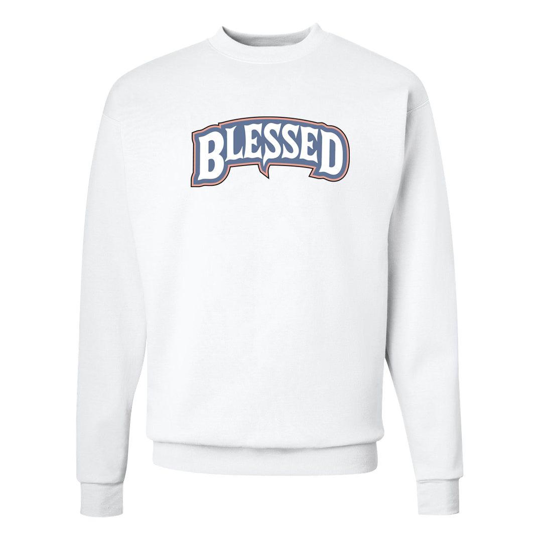 Skyline 1s Crewneck Sweatshirt | Blessed Arch, White