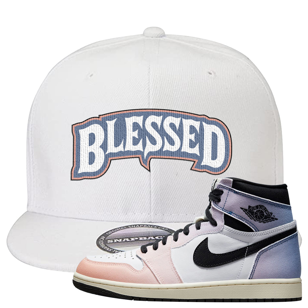 Skyline 1s Snapback Hat | Blessed Arch, White