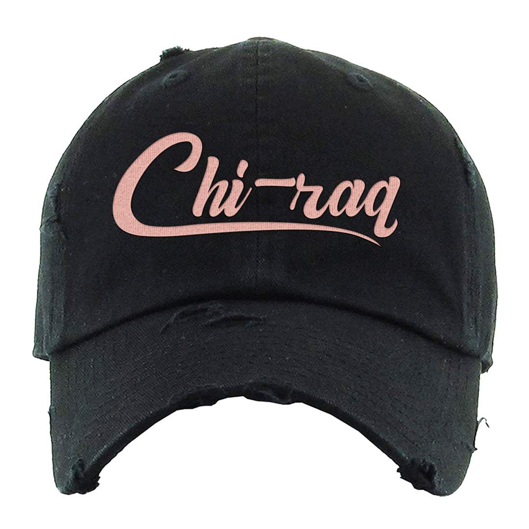 Skyline 1s Distressed Dad Hat | Chiraq, Black