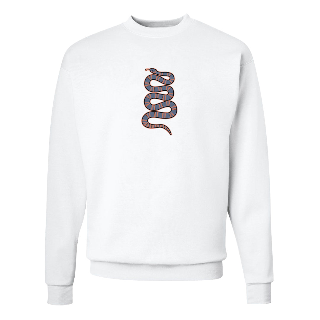 Skyline 1s Crewneck Sweatshirt | Coiled Snake, White