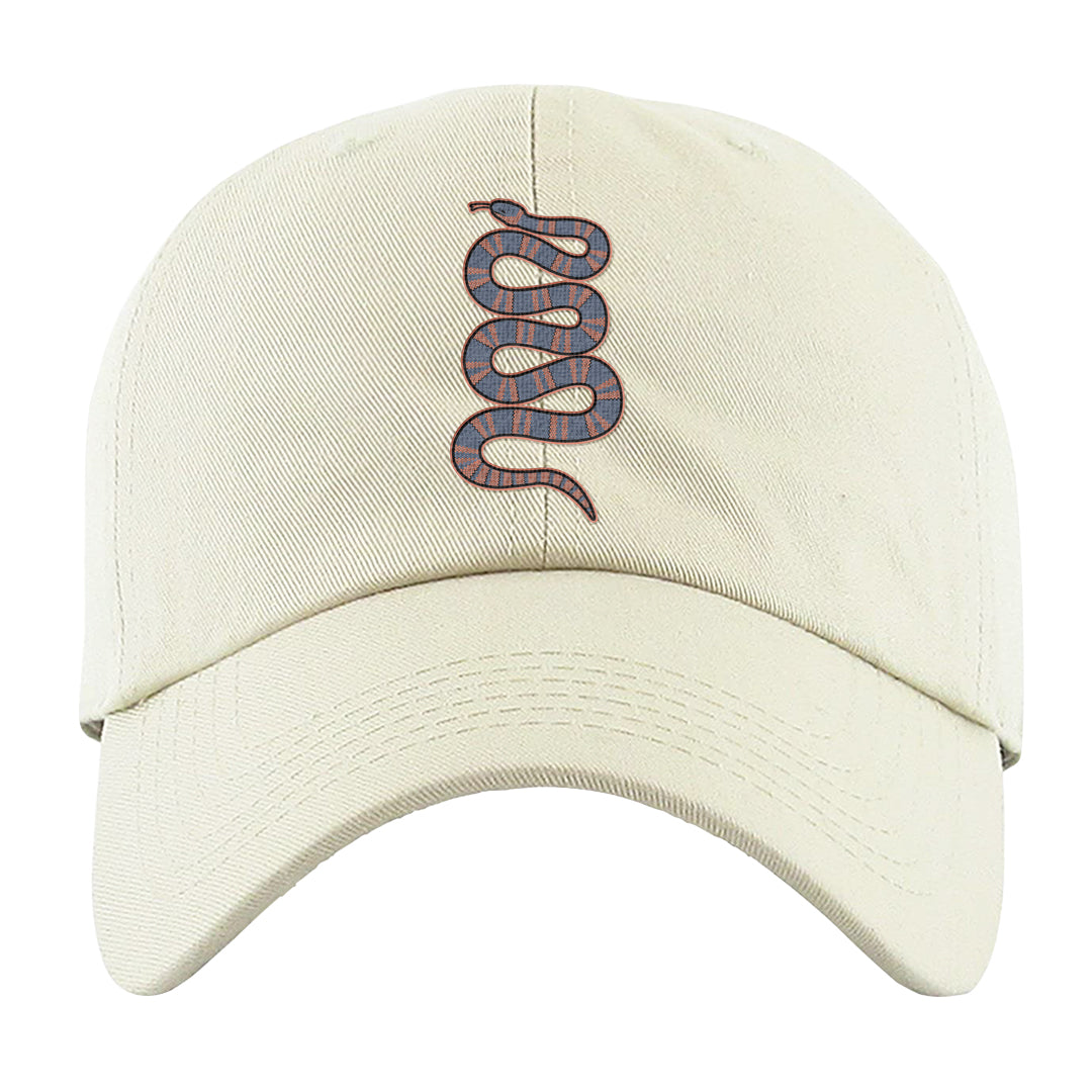 Skyline 1s Dad Hat | Coiled Snake, White