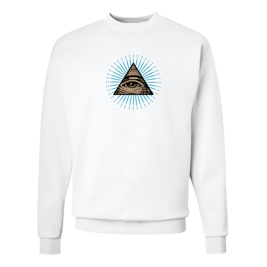 Salt Lake City Elevate 1s Crewneck Sweatshirt | All Seeing Eye, White