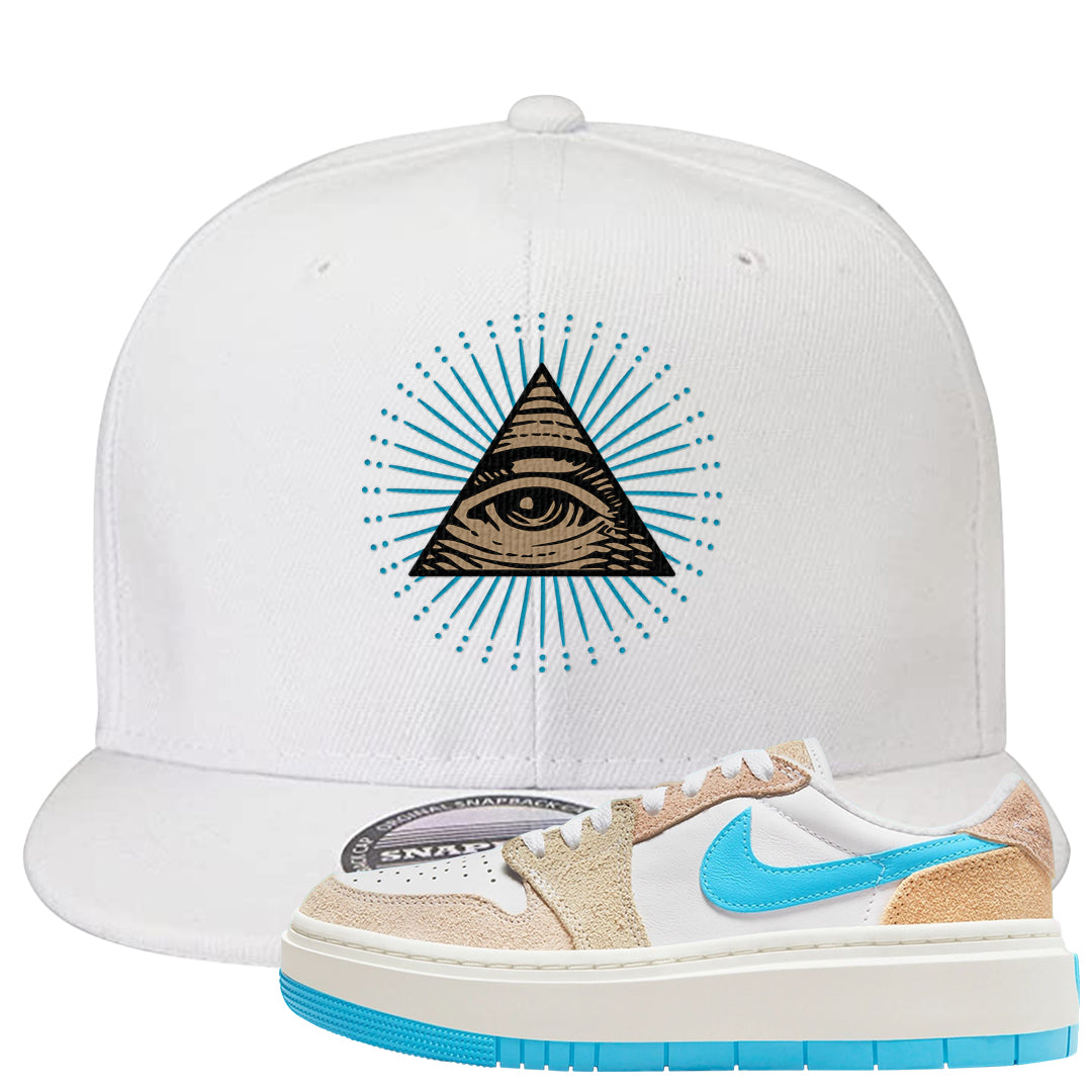 Salt Lake City Elevate 1s Snapback Hat | All Seeing Eye, White