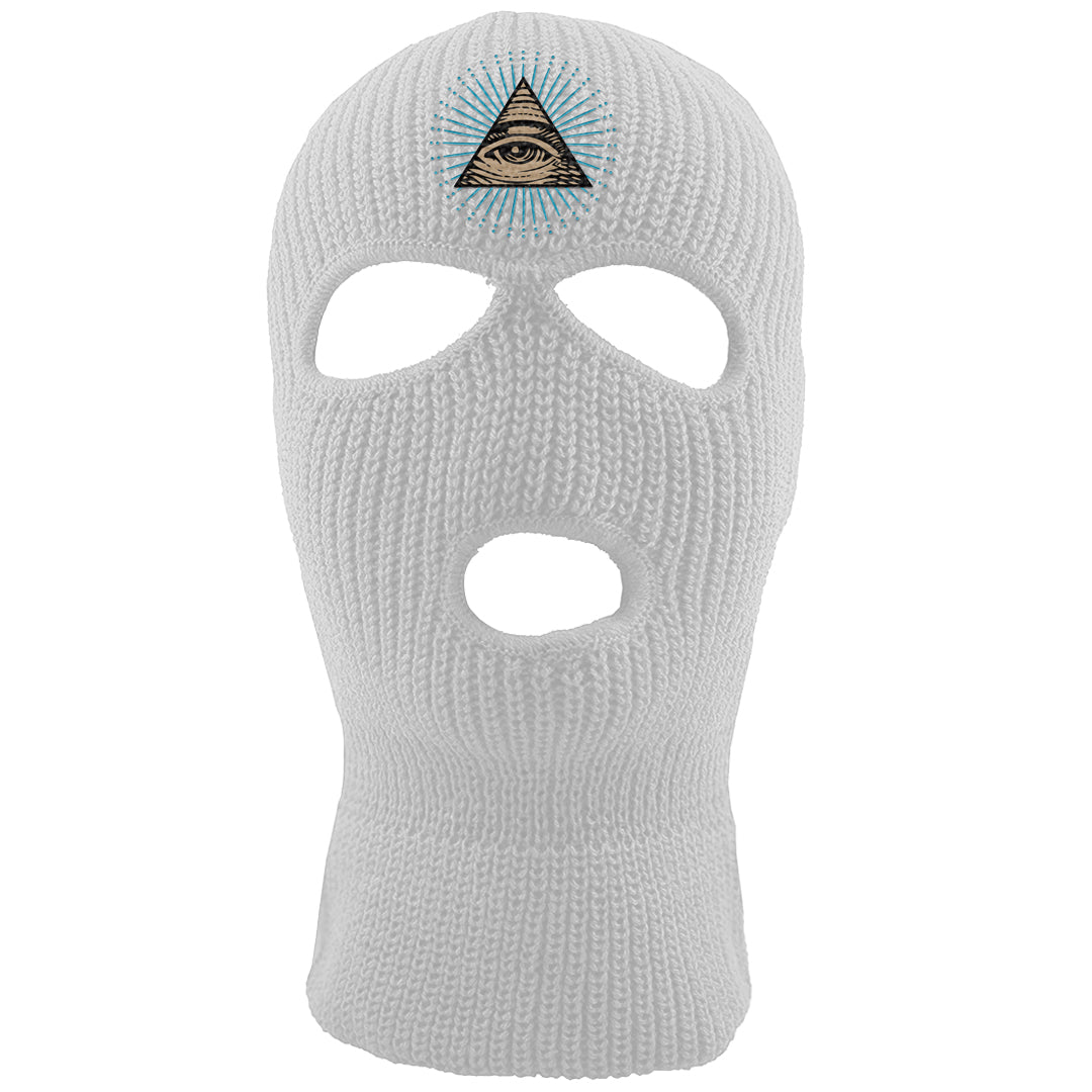Salt Lake City Elevate 1s Ski Mask | All Seeing Eye, White