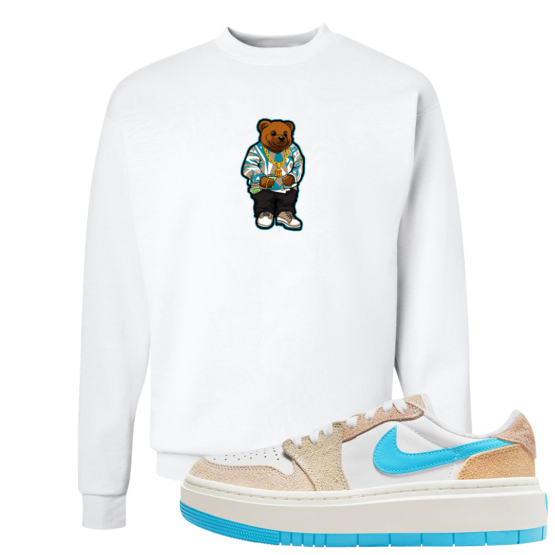 Salt Lake City Elevate 1s Crewneck Sweatshirt | Sweater Bear, White