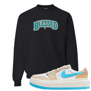 Salt Lake City Elevate 1s Crewneck Sweatshirt | Blessed Arch, Black