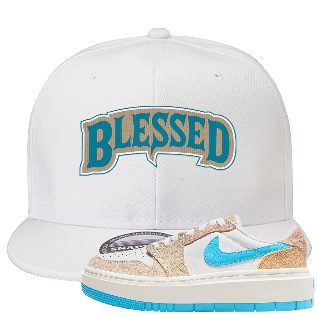 Salt Lake City Elevate 1s Snapback Hat | Blessed Arch, White