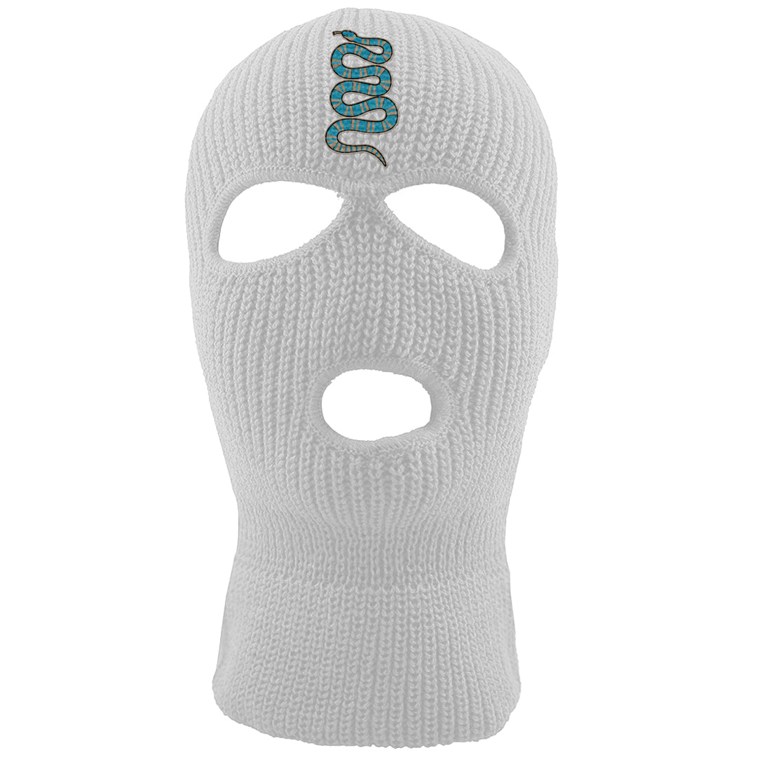 Salt Lake City Elevate 1s Ski Mask | Coiled Snake, White