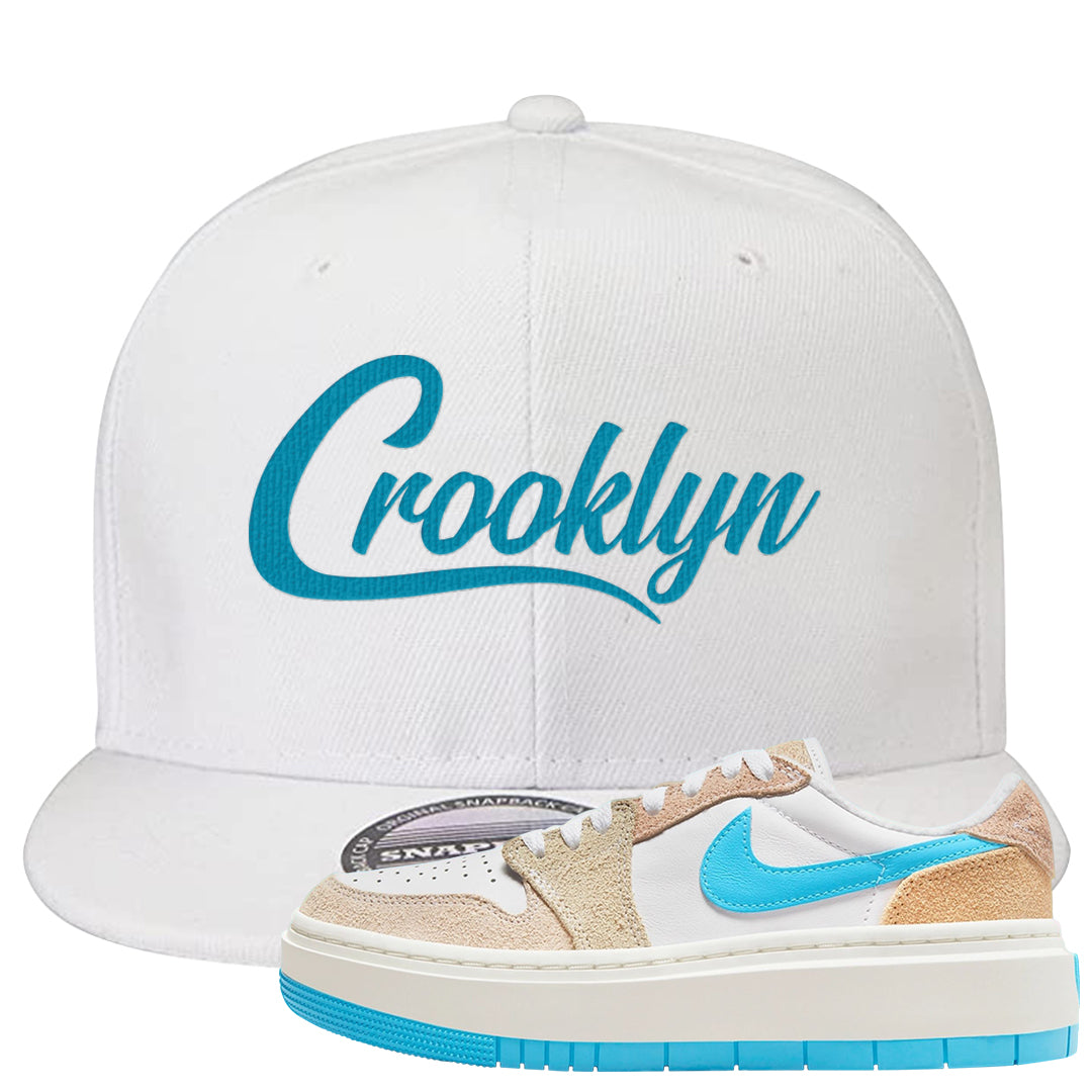 Salt Lake City Elevate 1s Snapback Hat | Crooklyn, White