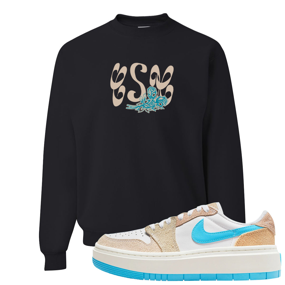 Salt Lake City Elevate 1s Crewneck Sweatshirt | Certified Sneakerhead, Black