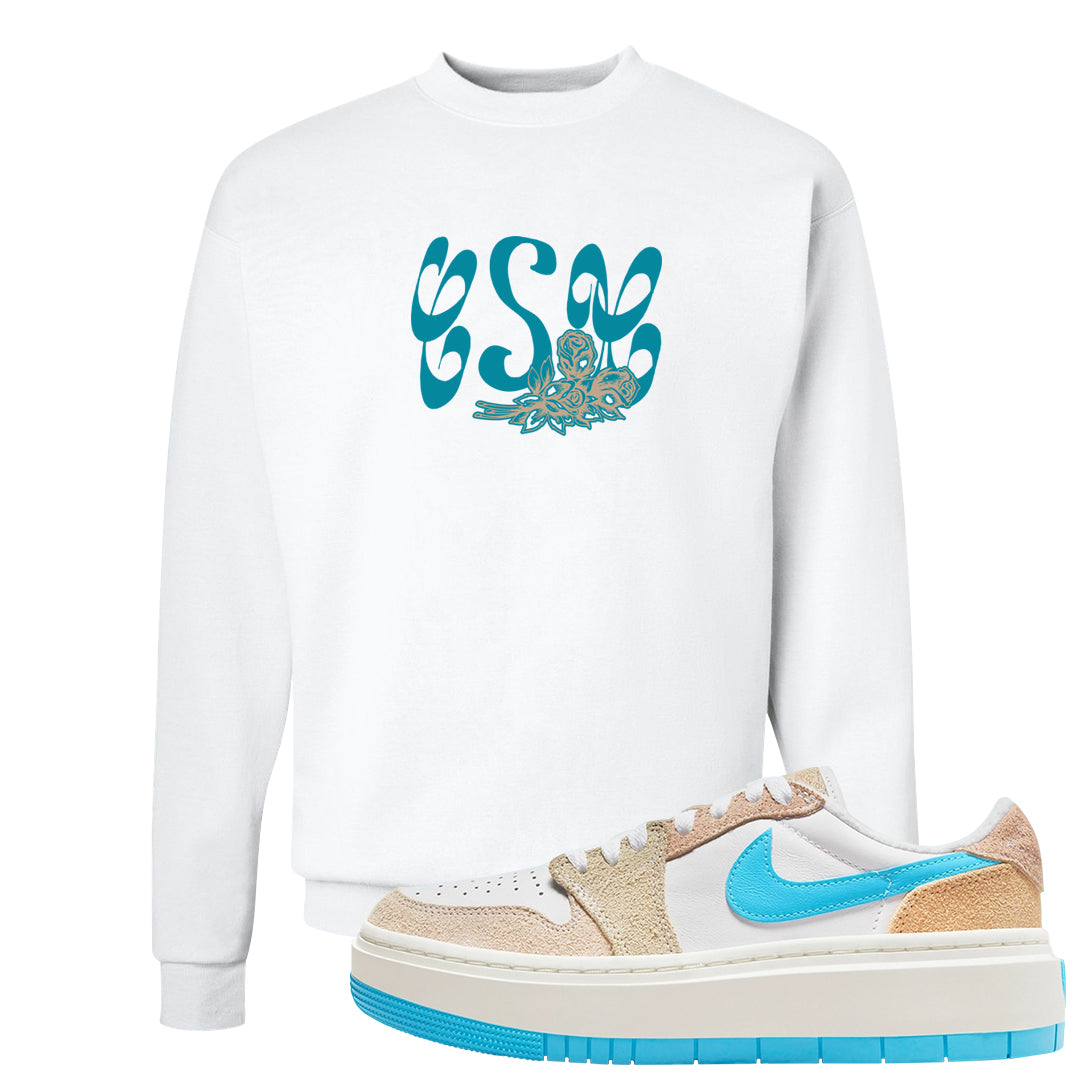 Salt Lake City Elevate 1s Crewneck Sweatshirt | Certified Sneakerhead, White