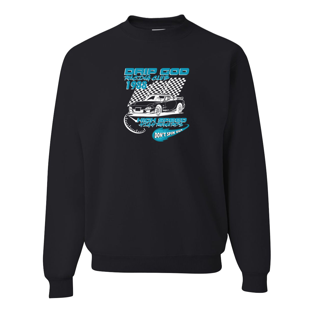 Salt Lake City Elevate 1s Crewneck Sweatshirt | Drip God Racing Club, Black