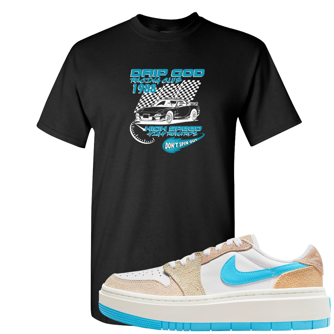 Salt Lake City Elevate 1s T Shirt | Drip God Racing Club, Black
