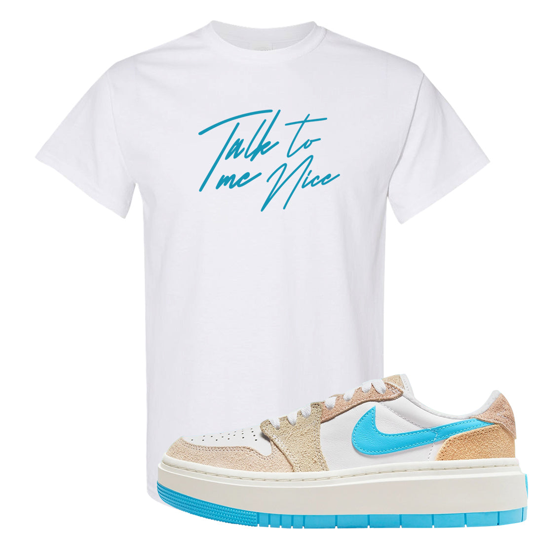 Salt Lake City Elevate 1s T Shirt | Talk To Me Nice, White