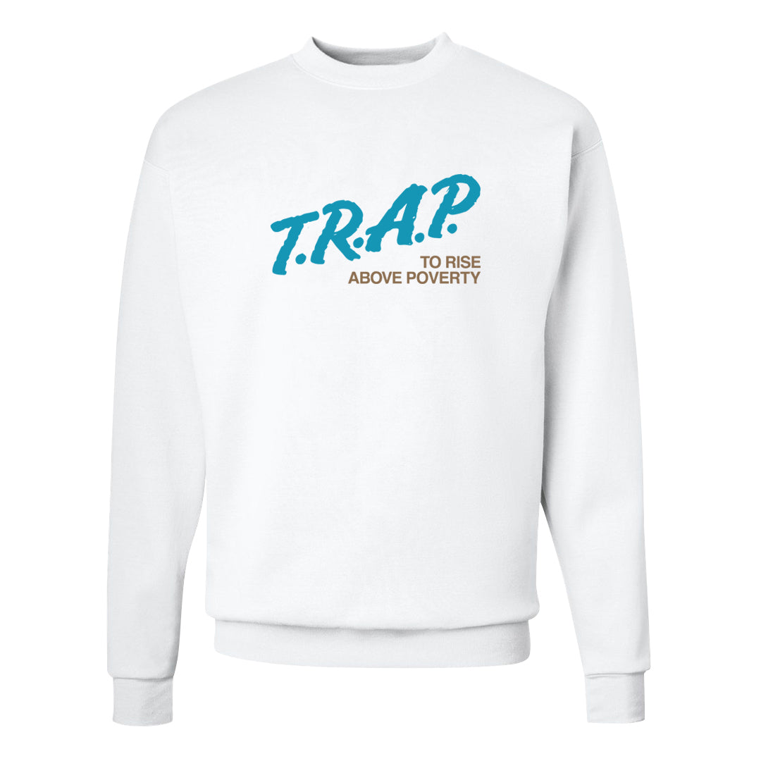 Salt Lake City Elevate 1s Crewneck Sweatshirt | Trap To Rise Above Poverty, White