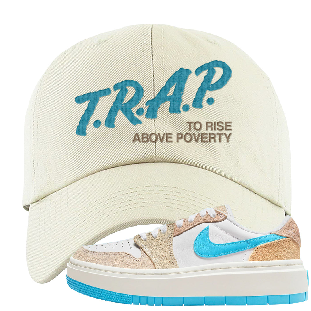 Salt Lake City Elevate 1s Dad Hat | Trap To Rise Above Poverty, White