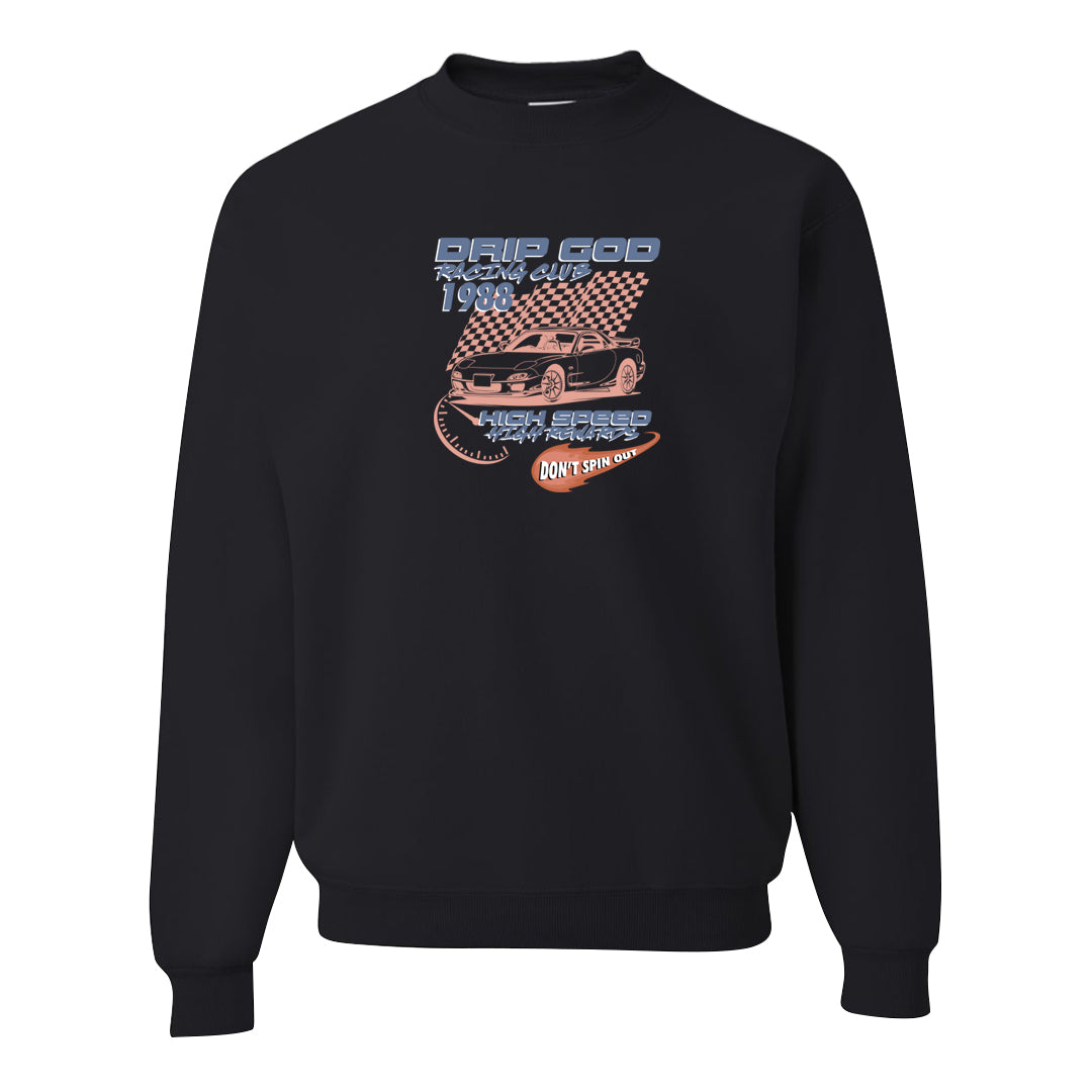 Skyline 1s Crewneck Sweatshirt | Drip God Racing Club, Black