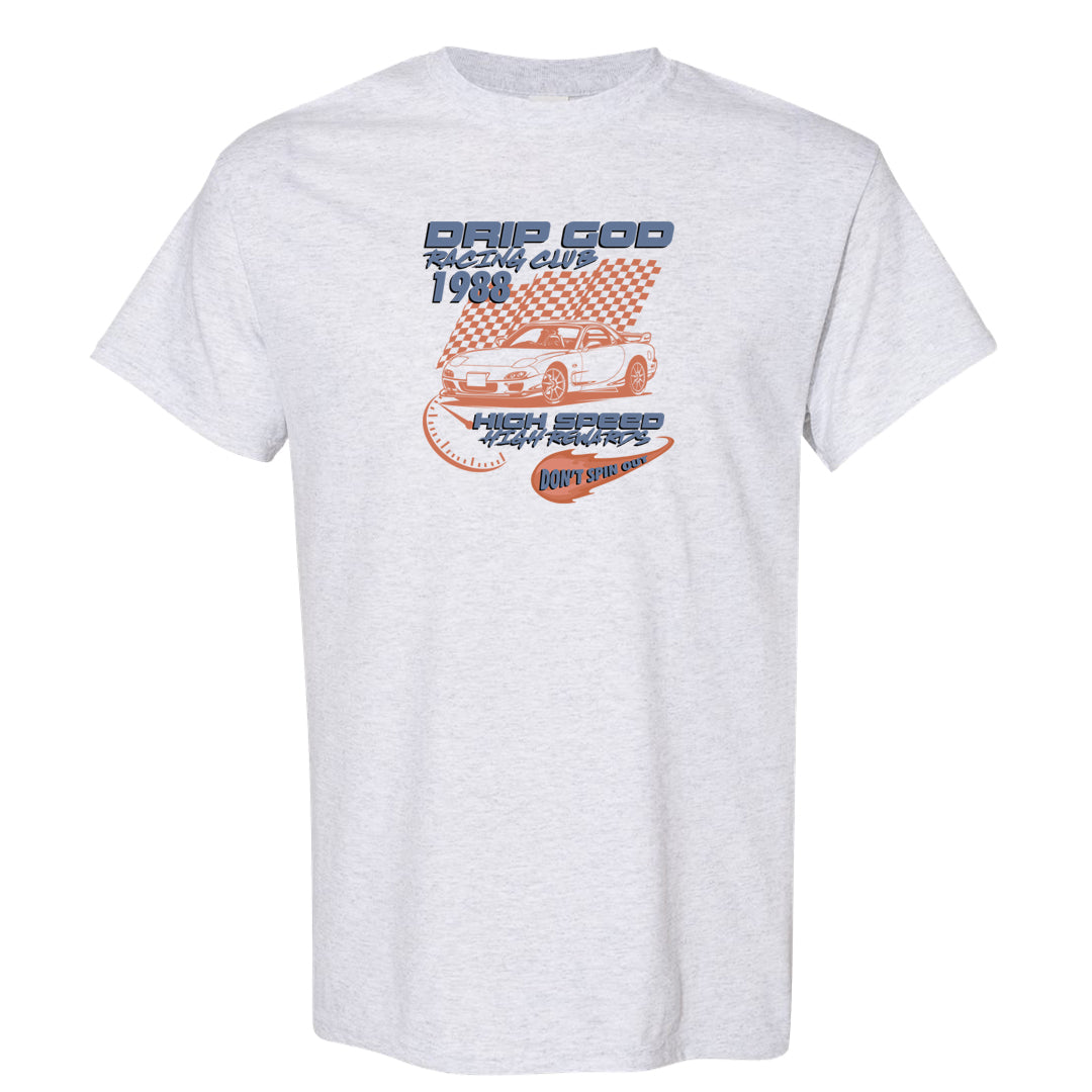 Skyline 1s T Shirt | Drip God Racing Club, Ash