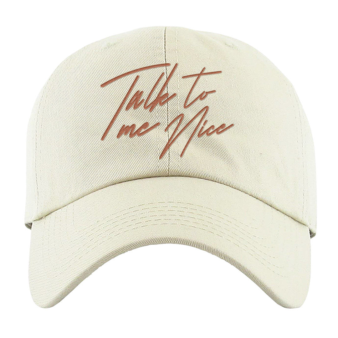 Skyline 1s Dad Hat | Talk To Me Nice, White