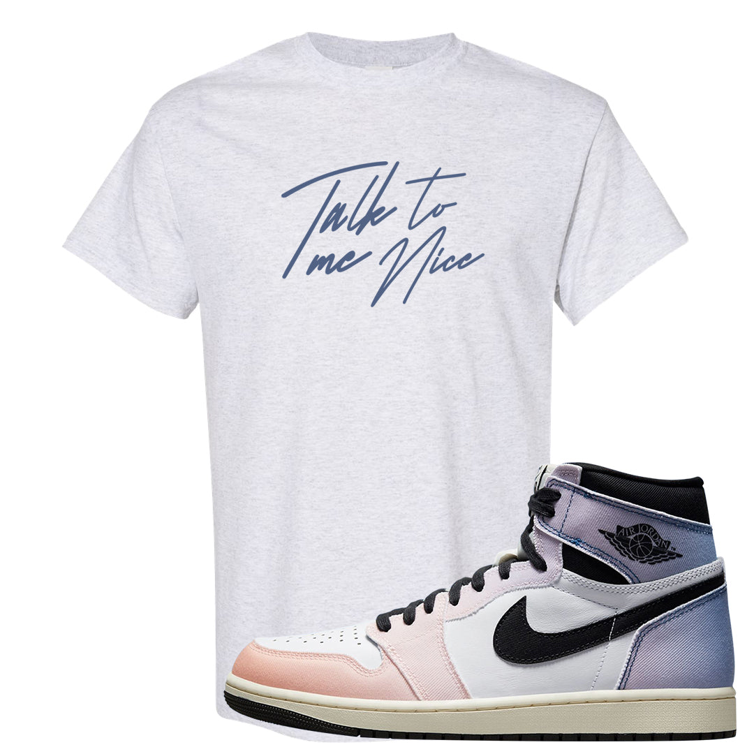 Skyline 1s T Shirt | Talk To Me Nice, Ash