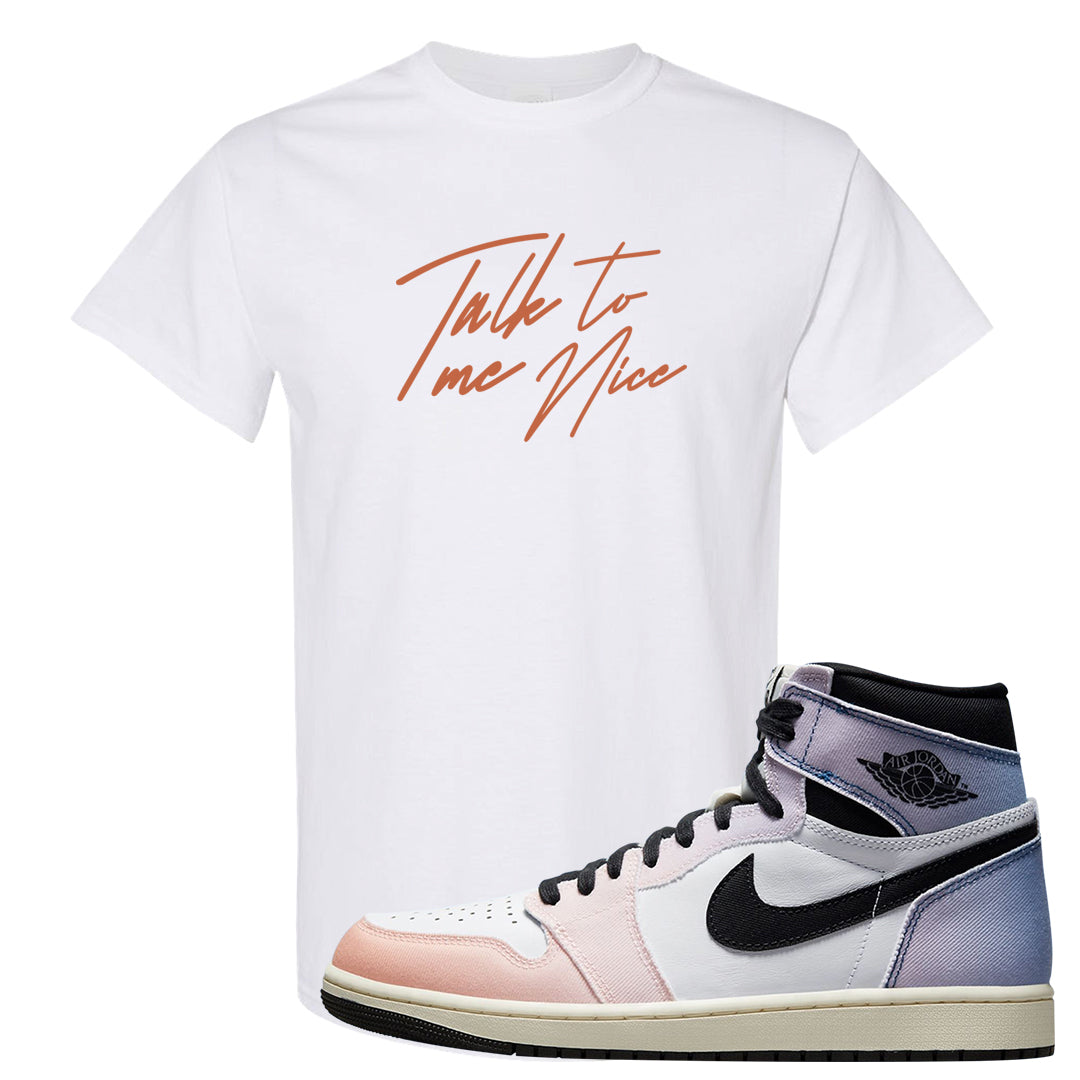 Skyline 1s T Shirt | Talk To Me Nice, White