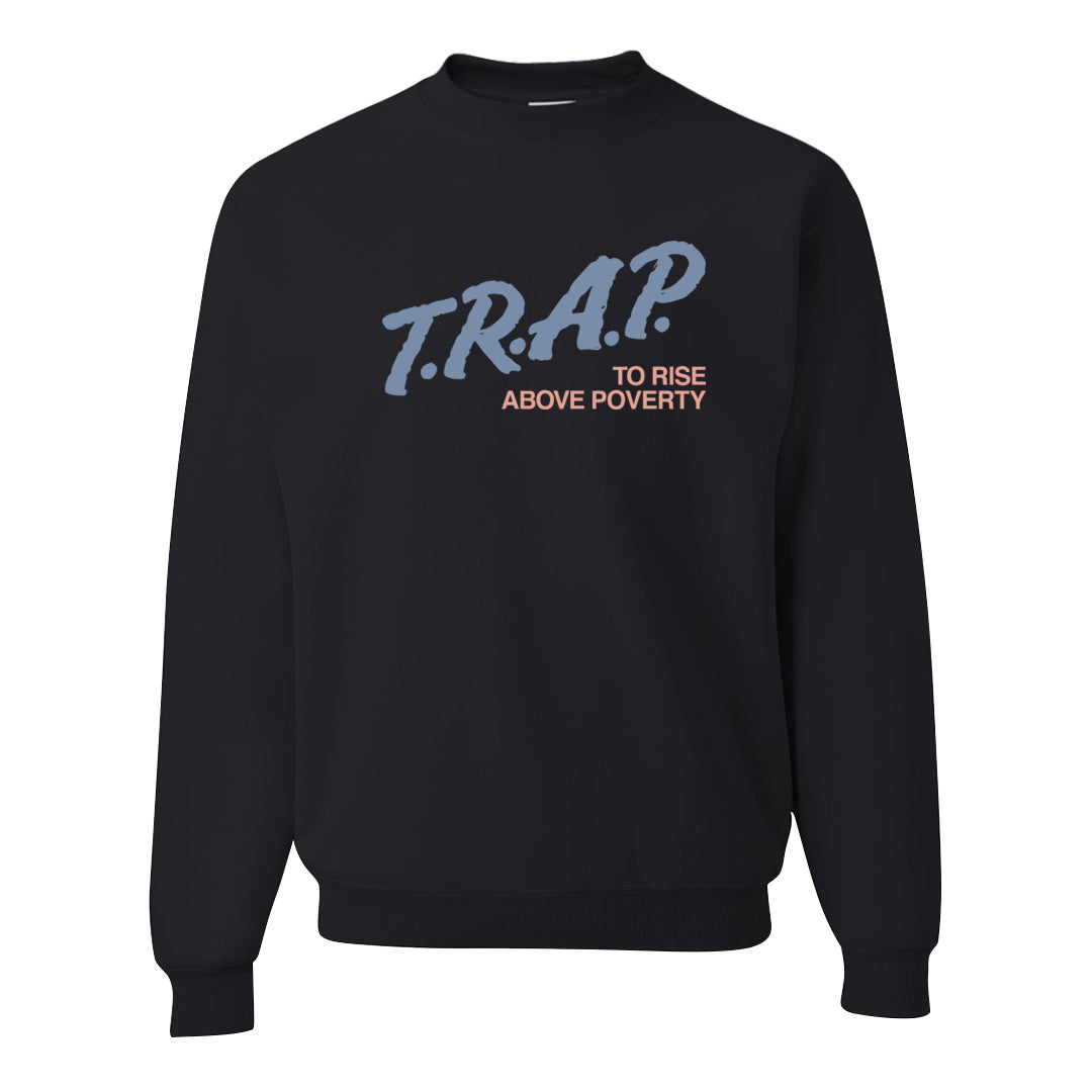 Skyline 1s Crewneck Sweatshirt | Trap To Rise Above Poverty, Black