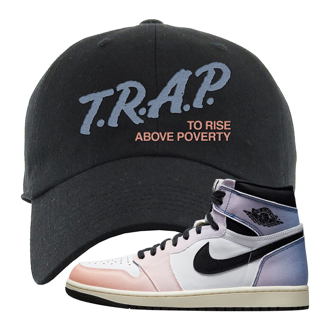 Skyline 1s Dad Hat | Trap To Rise Above Poverty, Black