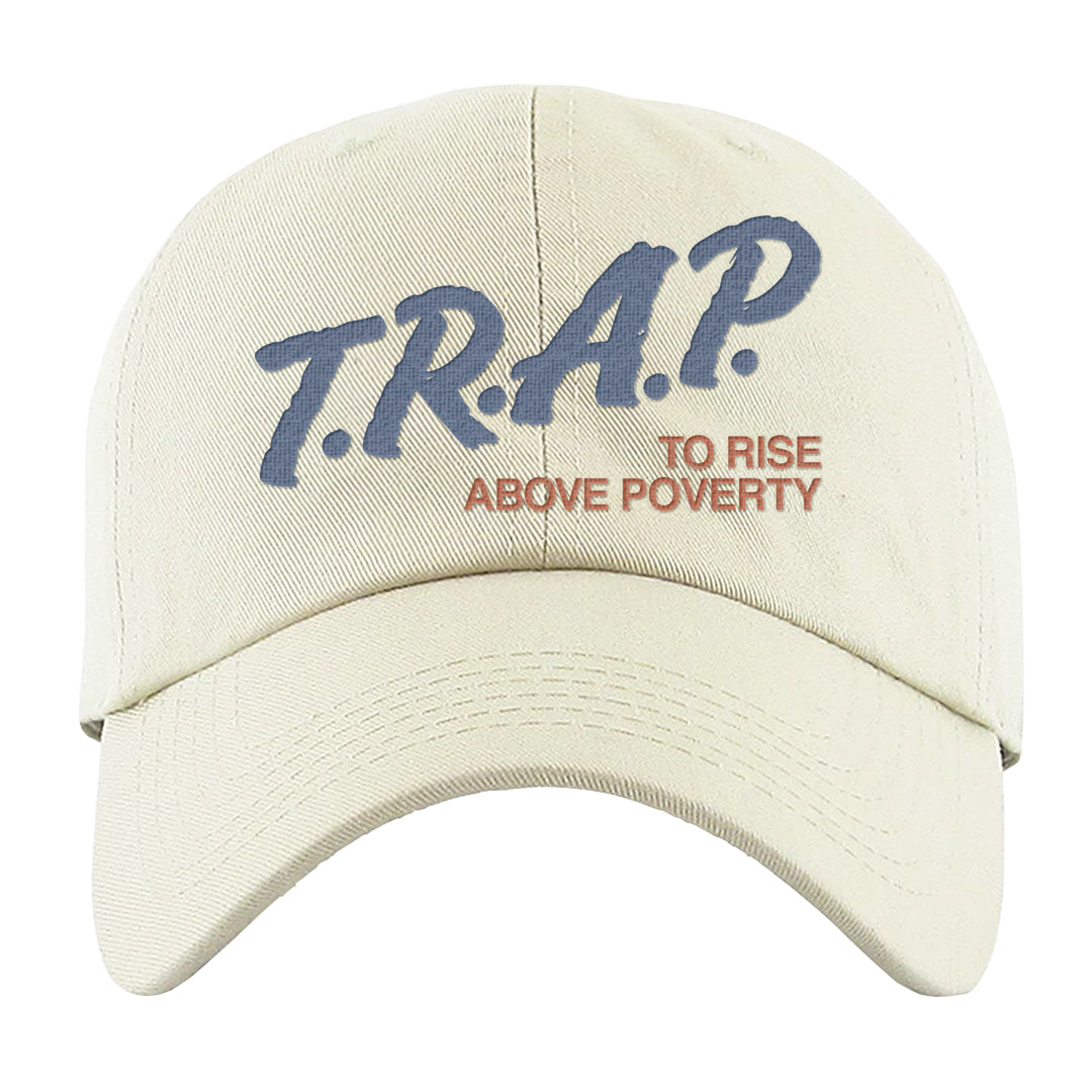 Skyline 1s Dad Hat | Trap To Rise Above Poverty, White